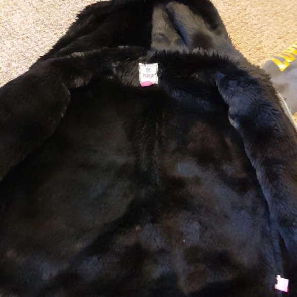 VS BLING FUR LINED STEELERS ZIP UP RARE - Picture 3 of 3